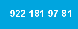 922 181 97 81 922 181 97 81